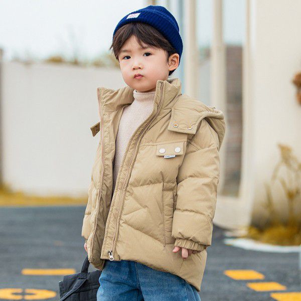 Children's down jacket, boys medium length cartoon children's clothing, boys Korean version, small and medium-sized children's winter coat