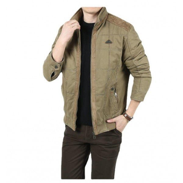 Winter cotton jacket for men, plush middle-aged cotton jacket for men, oversized jacket for men, jacket for men