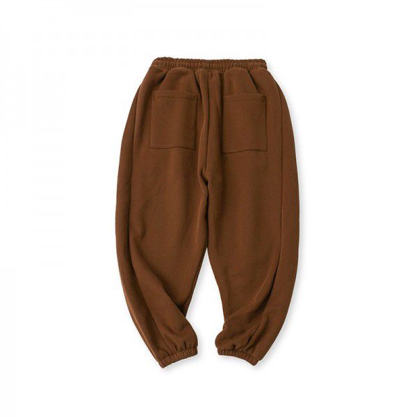 Winter New Kun Color Loose Radish Feet Guard Pants Japanese Retro Youth Trendy Pants for Men