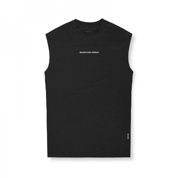 Men's Summer Men's Tank Top Loose Round Neck Sports Tank Top Men's Quick Drying Breathable Bottom Top