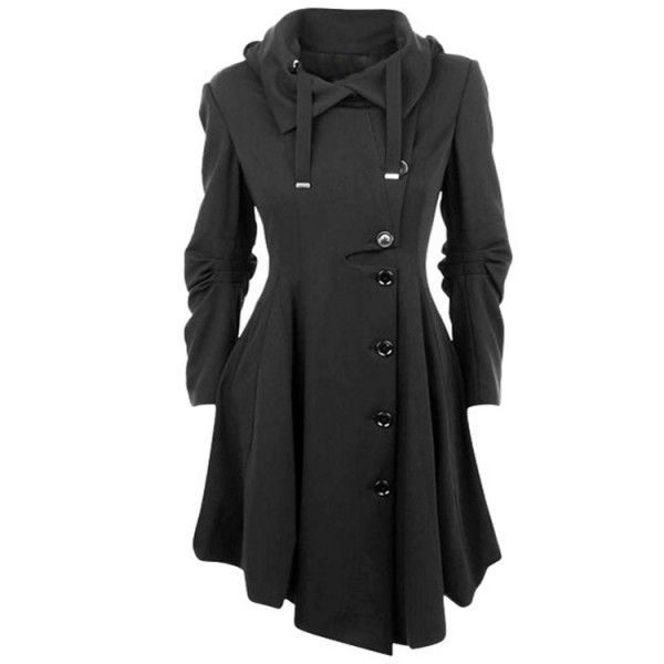 Irregular hem double-sided woolen coat windbreaker for women 