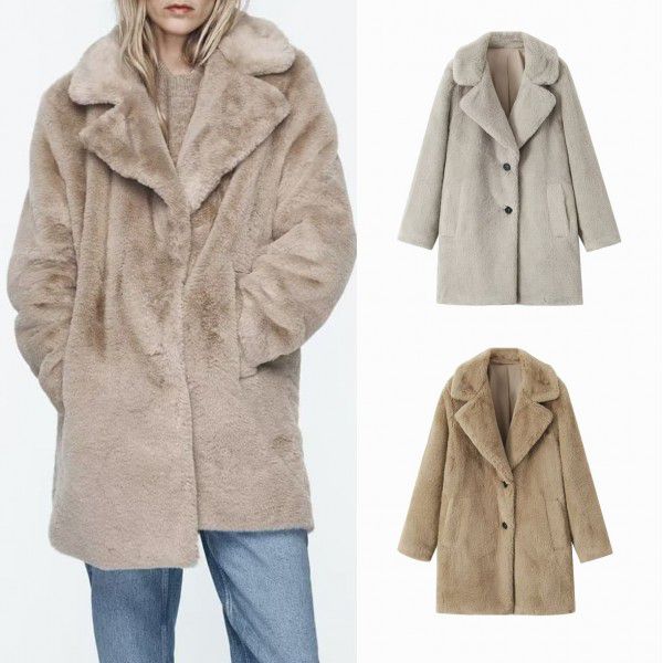 Autumn and Winter New Women's Fashion Loose Fur Coat Coat Coat