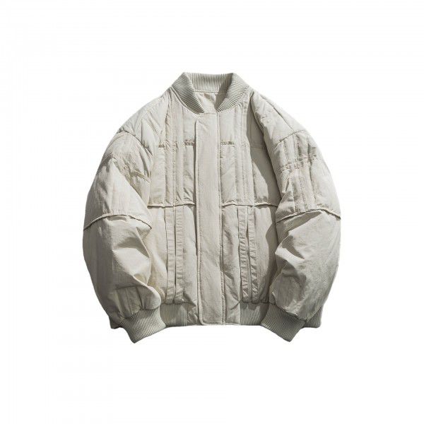 White duck down flight jacket, men's minimalist down jacket, winter high street ch short jacket 