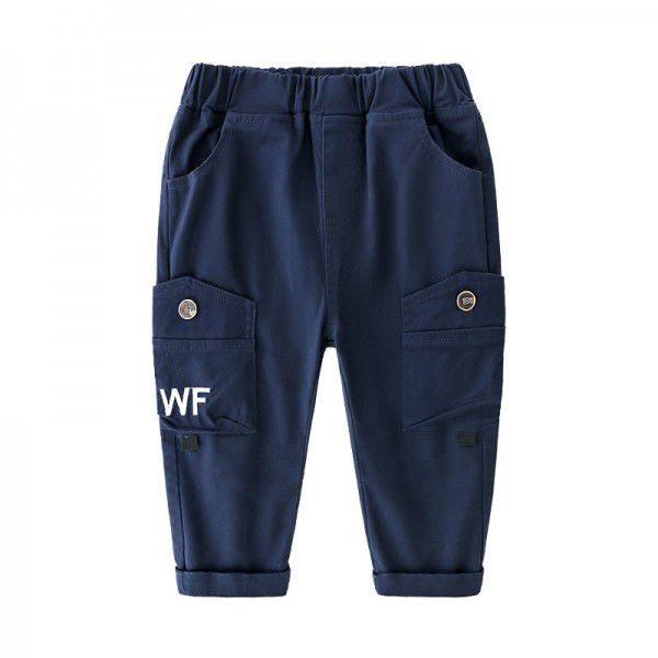 Boys' Pants New Spring and Autumn Seasons New Western-style Workwear Pants Children's Pants Middle School Children's Casual Pants Tide 