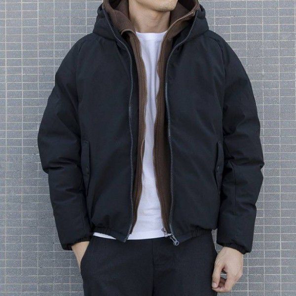 Winter Japanese retro cotton jacket, men's hip-hop hooded cotton jacket, thickened