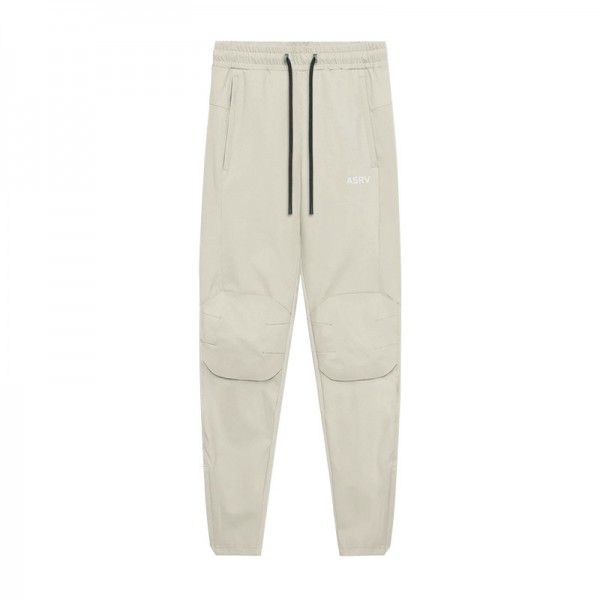 Summer men's casual pants, thin ice silk pants, men's multi pocket printed quick drying sports pants